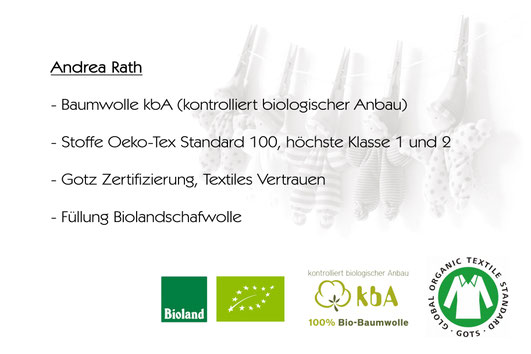 Übersicht zertifizierter Bio-Materialien: GOTS, kbA, Oeko-Tex und Bioland-Schafwolle