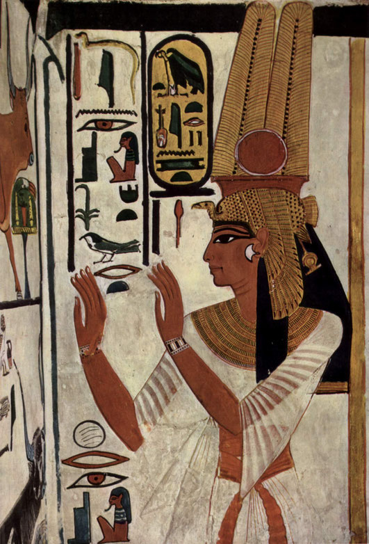 Königin Nefertari mit der Geierhaube 