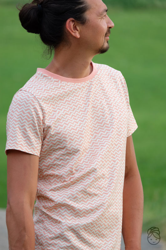 BILD: Mister T in kurzarm als schlichtes T-Shirt aus BW-Jersey Josy in der Farbe apricot
