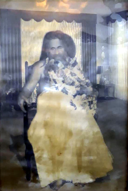 Original framed image inside the mosque of Tipu Baba.