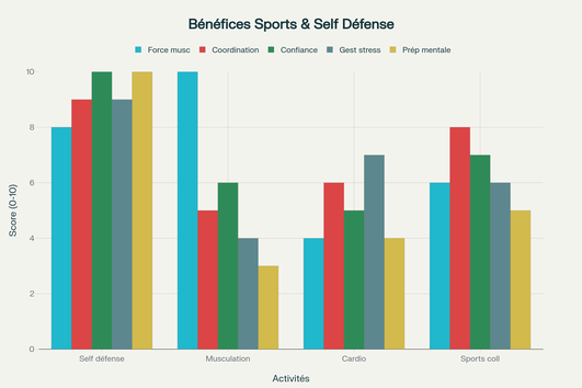 Comparaison des bénéfices de la self défense avec d'autres activités sportives