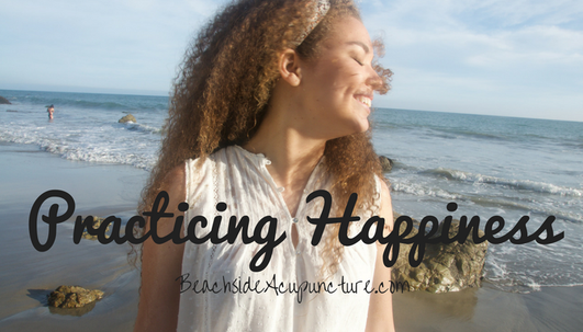 girl happy at beach