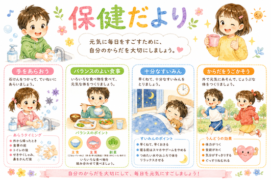 保健だより用AIイラスト画像