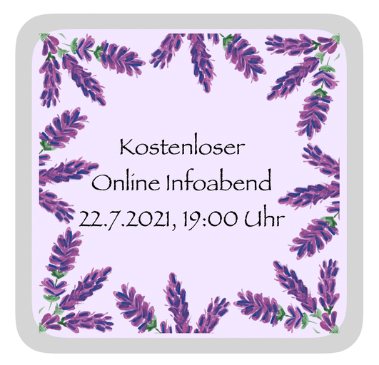 kostenloser online infoabend 22.7.2021, 19:00 Uhr
