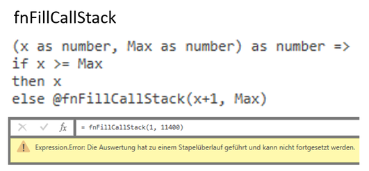 M-Language; Power Query, Power BI, recursive functions, loops, tail call elimination