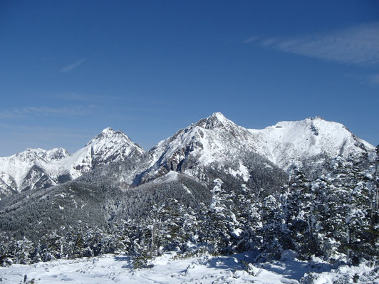 八ヶ岳　西岳　雪山　登山　ガイド