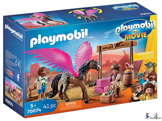 Bei der Bestellung im Onlineshop der-Wegweiser erhalten Sie das Playmobil Paket 70074 THE MOVIE Marla, Del und Pferd mit Flügel.