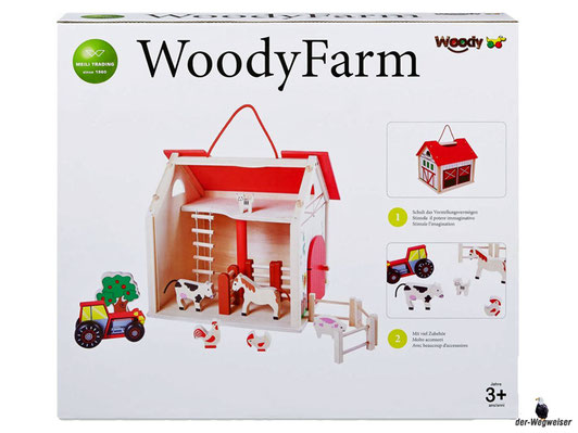 Bei der Bestellung im Onlineshop der-Wegweiser erhalten Sie das Woody Paket "Bauernhof mit Zubehör".