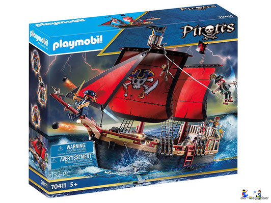 Bei der Bestellung im Onlineshop der-Wegweiser erhalten Sie das Playmobil Paket 70411 "Totenkopf-Kampfschiff".
