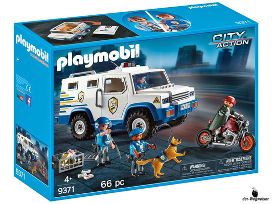 Bei der Bestellung im Onlineshop der-Wegweiser erhalten Sie das Playmobil Paket 9371 "Geldtransporter".