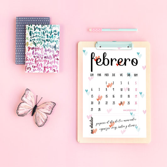Freebies de calendario: FEBRERO by Sami Garra