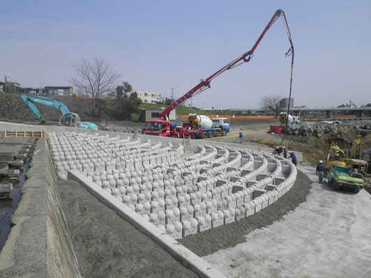 田島屋堰　工事中