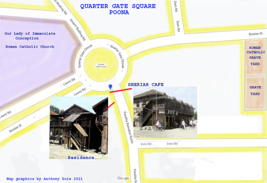 Map 7 : 1900 Quarter Gate Square, Poona. Map graphics by Anthony Zois.