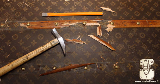 achat vente restauration de malle Louis Vuitton