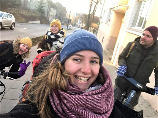 v.l.n.r.: Alex, Emelie, Anna Maria und Leo