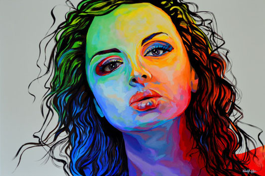 Portrait in Acryl auf Leinwand