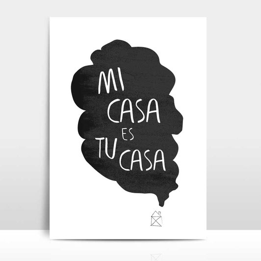 Artprint Mi casa es tu casa Amy & Kurt Berlin Artprints, Notizbücher, Wohnaccessoires