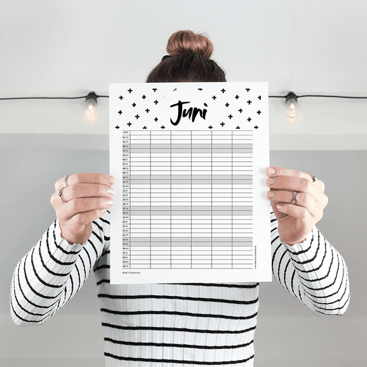 Familienplaner mit Muster Aufräumen mit System und Motivation