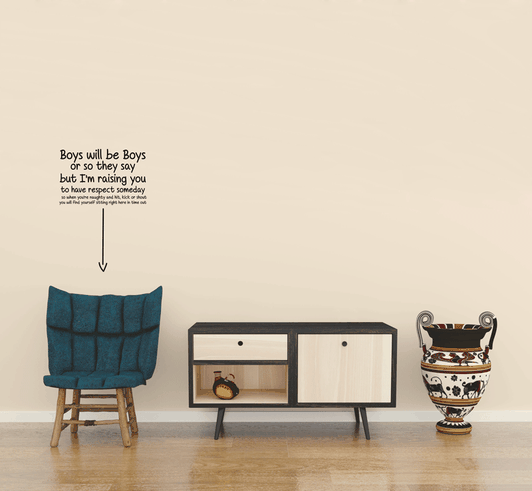 Boys will be Boys - Time out - Wall Art Company