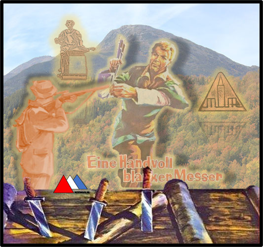 Compilatie bild samengesteld van de  belangrijkste fabrikanten DDR in Suhl, Zella-Mehlis en Mühlhausen.