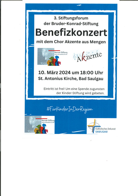 Einladung Benefizkonzert