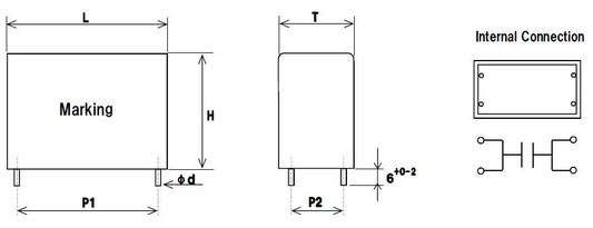 AIC Europe GmbH - Hitachi AIC film capacitor MKC-P4 outline drawings