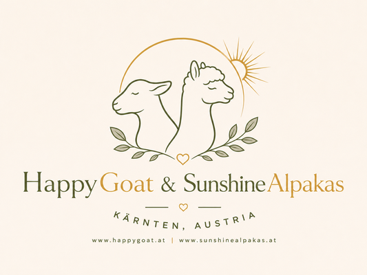 Happy Goat Sunshine Alpakas Logo