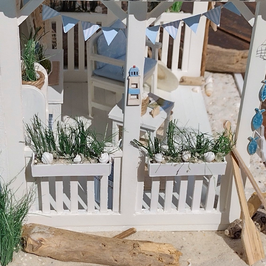 Miniatur-Strandhaus Deko basteln