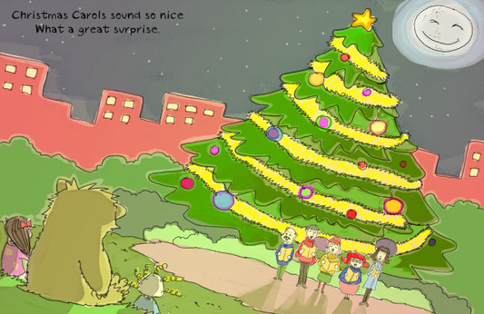 chritmas carols picture book childrensbooks free kindergarten preschool  cute monsters 