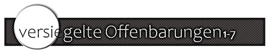 versiegelte Offenbarungen