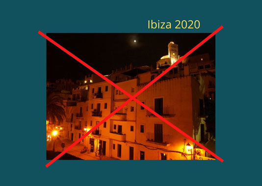 Die Altstadt von Ibiza - rot durchgestrichen