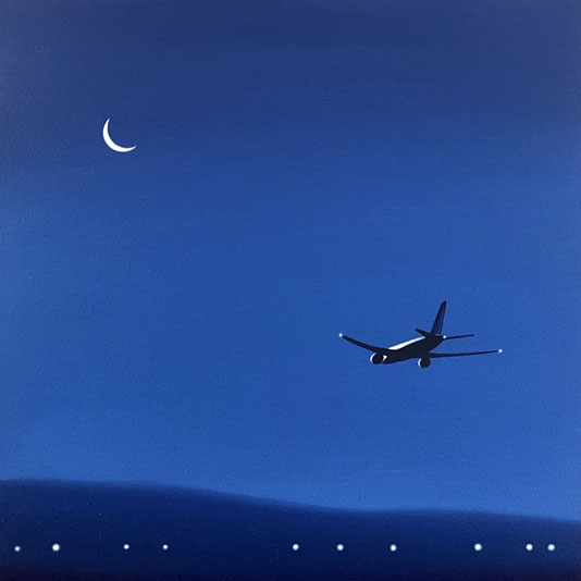 「ナイトフライト,2024」　45×45cm