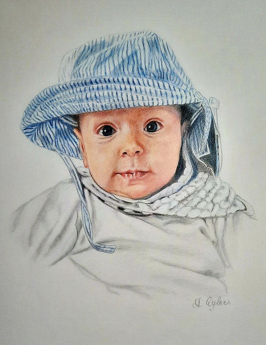 Ella,  Polychromos  50 x 40 cm,  2021 ,Auftragsarbeit