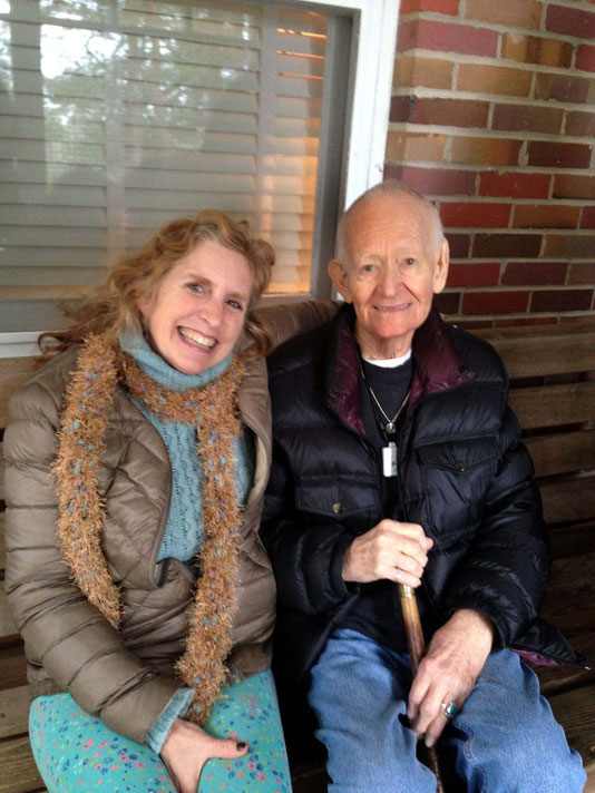 Margaret with her God-father Tex Hightower at the Meher Center, Myrtle Beach, SC.