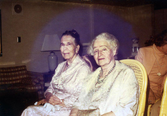 Kitty with Elizabeth Patterson attending a wedding. Courtesy of Charles Haynes