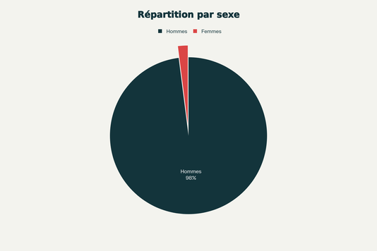 Répartition des victimes par sexe selon les données hospitalières