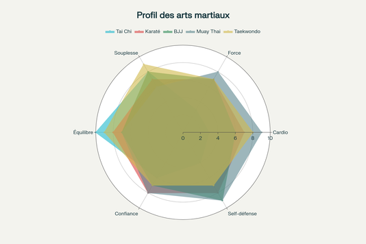 Comparaison des bénéfices physiques et psychologiques des principaux arts martiaux pour femmes débutantes