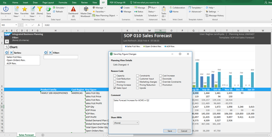 sap integrated business planning for sales & operations Example of S&OP reason codes in IBP