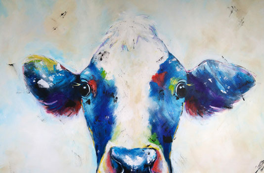 "cow it like a star", 2016, acrylic on canvas, 80x120