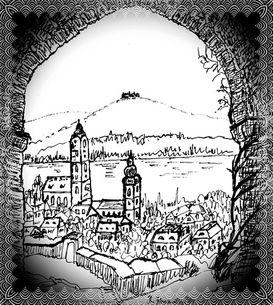 Krems-Stein Blick Göttweig