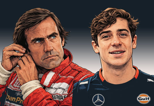 Carlos Alberto Reutemann y Franco Colapinto