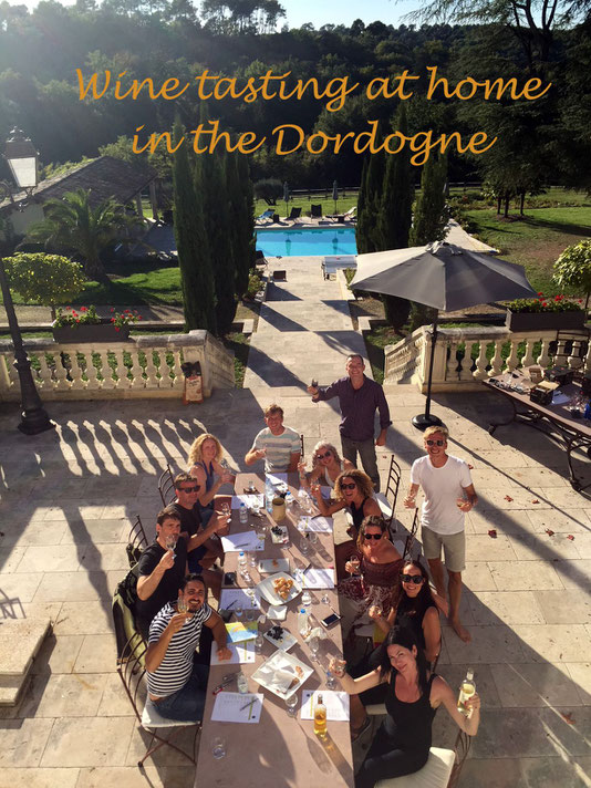 Home wine tasting in the Dordogne