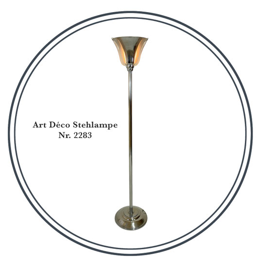 Original Art Déco floor lamp. "Petitot", France around 1930.