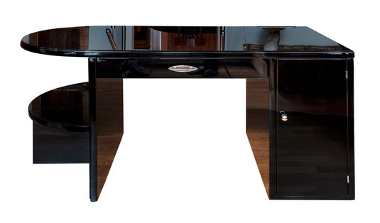 Art Déco Desk in cubist design, France about 1930, Art Déco Wiesbaden Regine Schmitz-Avila