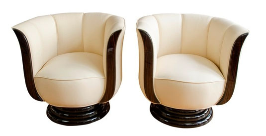 A Pair of Swivel Chairs, Art Déco Wiesbaden Regine Schmitz-Avila