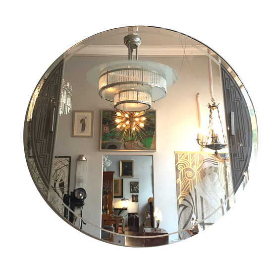 Round Art Déco mirror