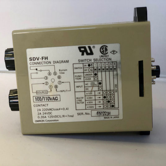 The OMRON voltage sensor unit, Type: SDV-FH6. 