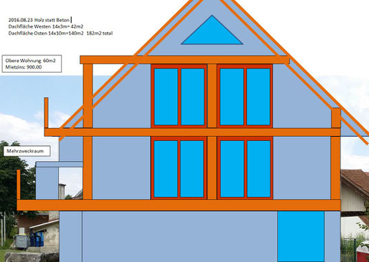 Modularer Holzbau mit austauschbaren Modulen