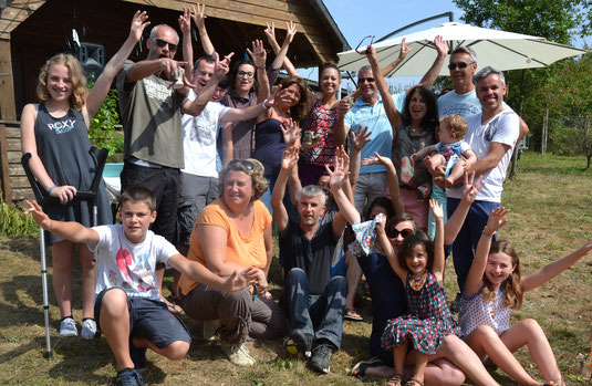 Août 2015 : Les cousins et cousines au baptême de Léandre à Trégadoret en Loyat