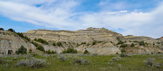 Theodore Roosevelt National Park, North Unit, Scenic Drive zwischen Visitor Center und Slump Block Pullout